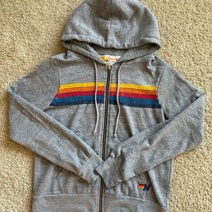 Aviator Nation Gray Zip-Up Hoodie